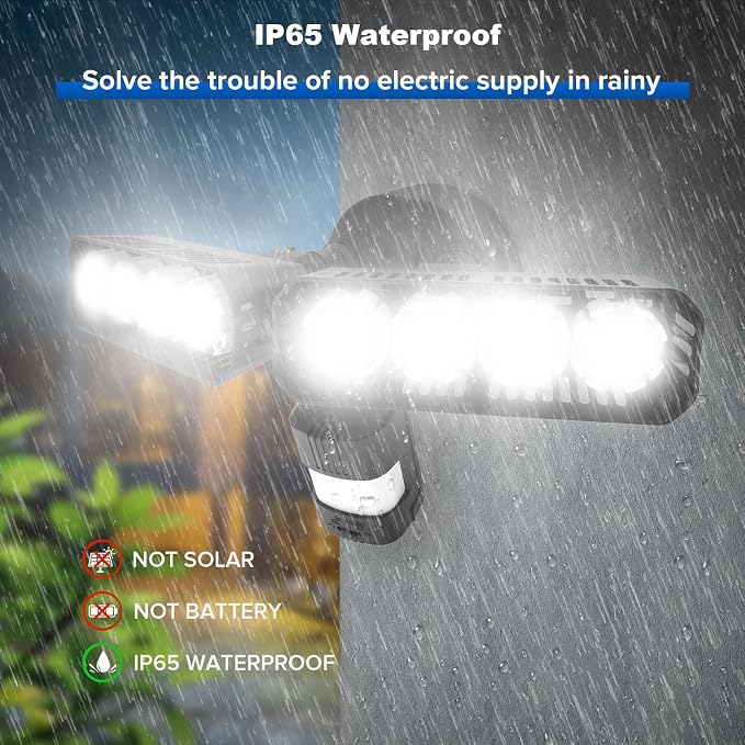 SANSI 36W 3600LM LED Motion Sensor Outdoor Light, 000 Hrs Lifespan Security - Image 4
