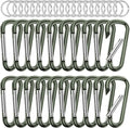 sprookber 2.28" Small Carabiner Clip Keychain, D Ring Caribeaner Clip, Key Clip by Sprookber