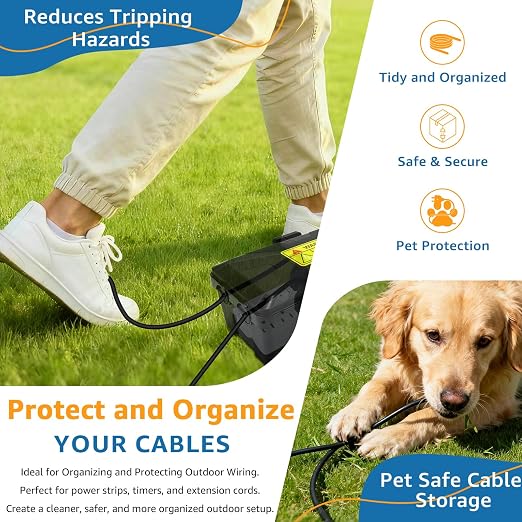 NineLeaf Outdoor Waterproof Electrical Box, IP54 Weatherproof Extension Cord - Image 8