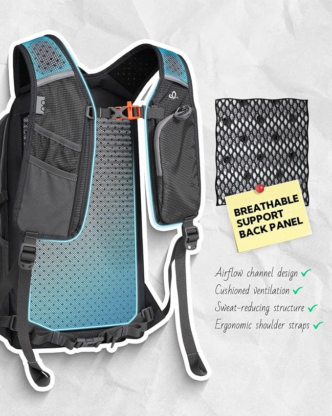 WATERFLY Small Lightweight Hiking Backpack: 20L Outdoor Daypack - Image 6