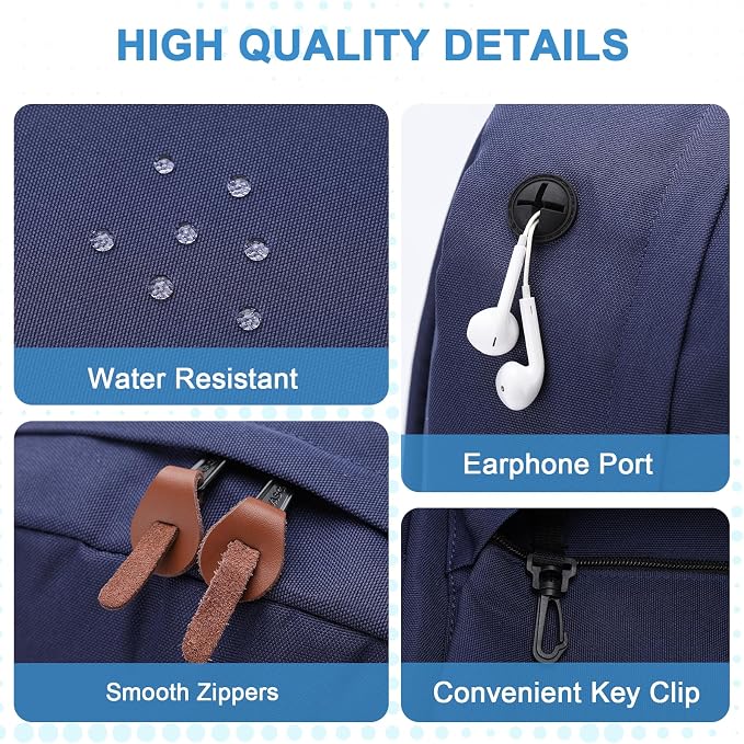 Backpack for Men Women, VASCHY Classic Water-resistant Lightweight Travel - Image 4