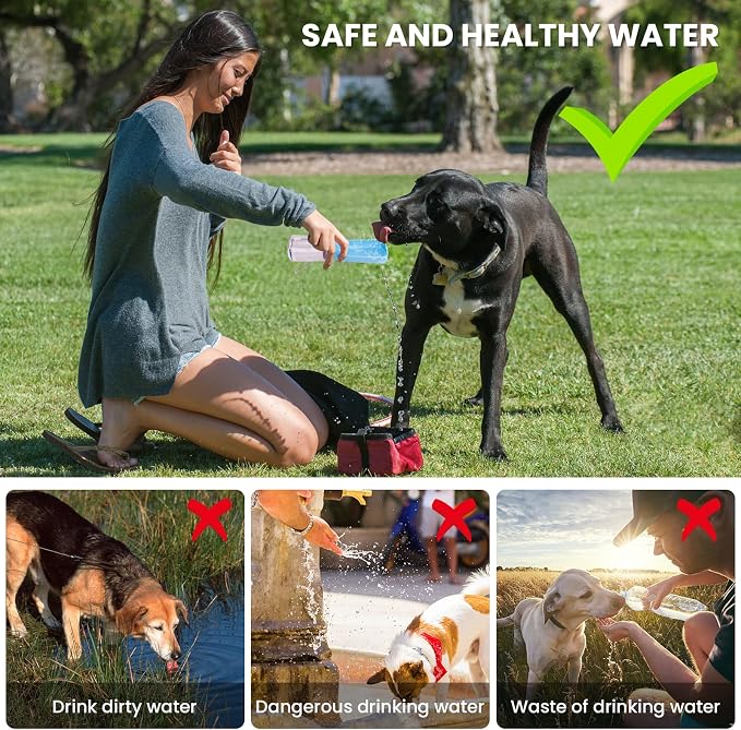 Portable Dog Water Bottle, Foldable Dog Water Bottle Leak Proof Dispenser - Image 6