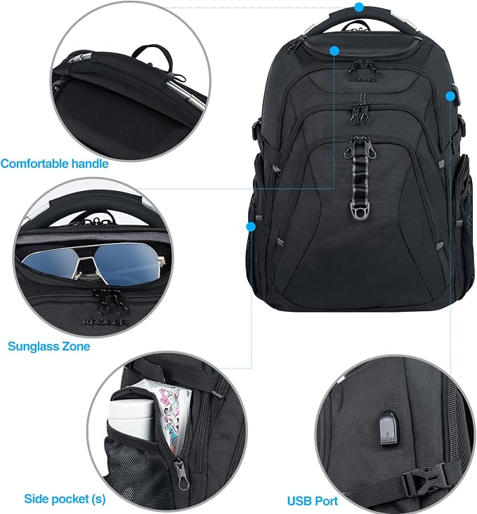KROSER Travel Laptop Backpack 18.4 Inch XXXL Gaming Backpack - Image 4