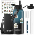 32oz Insulated Water Bottle, BPA Free&Leak Proof, Stainless Steel Water Flask by Watersy