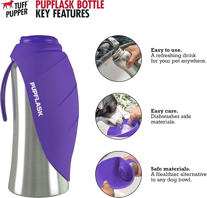 PupFlask Large Dog Water Bottle | 27 or 40 OZ Stainless Steel | Convenient Dog - Image 2