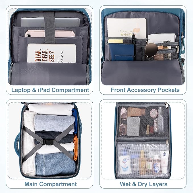 Sinaliy Travel Backpack, Carry on Flight Approved Backpack - Image 8