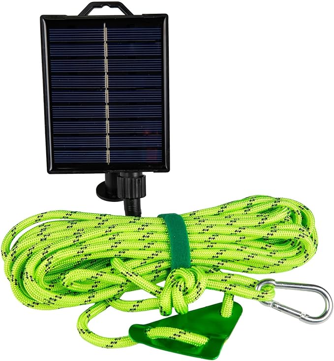 Solar Luminous Paracord Rope, 23ft Solar-Powered Green Glow Rope - Image 9