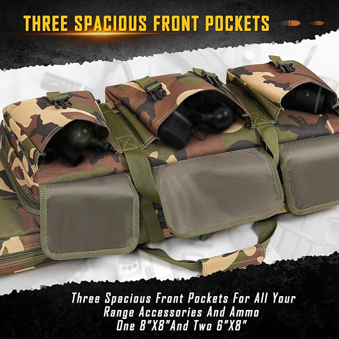 DULCE DOM 32/36/42/48/52 inch Double Rifle Case Soft Gun Bag - Image 4