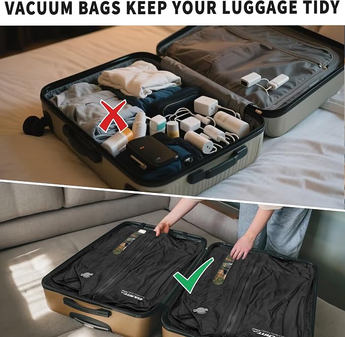 Reusable Vacuum Bags for Travel, Professional Waterproof IPX8 Zipper Vacuum - Image 4