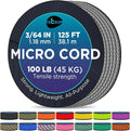 TECEUM Micro Paracord – 1.18 mm X 125 ft – Micro Utility Cord – Thin Braided by TECEUM