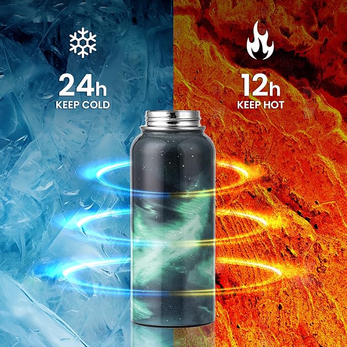 RAYMYLO Insulated Water Bottle 32 oz, Triple Wall Vacuum Stainless Steel - Image 3