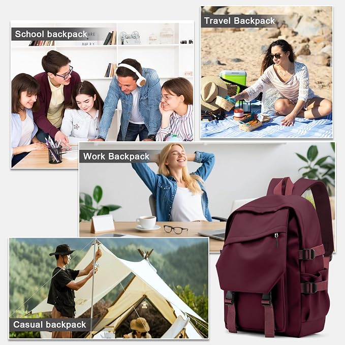 coowoz Lightweight School Bag Casual Daypack College Laptop Backpack - Image 7