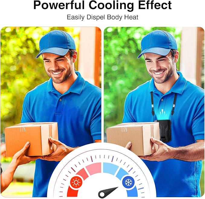 Portable Fan 4000mAh Rechargeable, 4 Speeds 13000RPM Strong Airflow, Personal - Image 5
