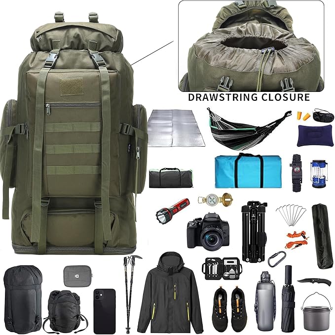Hiking Backpack for Men 70L/100L Camping Backpack Military Rucksack Molle 3 - Image 4
