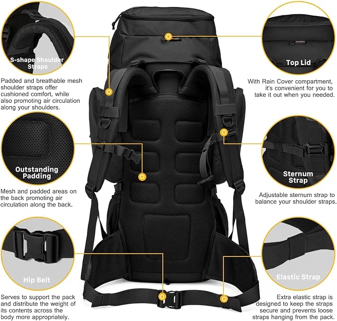Mardingtop 60L Military Internal Frame Backpack - Image 5