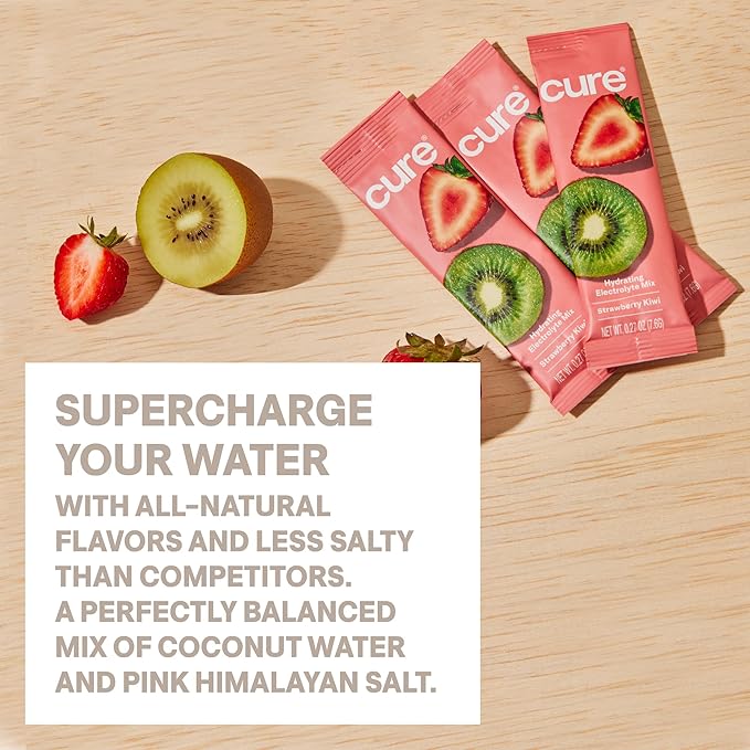 Cure Hydration | Plant-Based Electrolyte Drink Mix | No Added Sugar | FSA-HSA | - Image 5