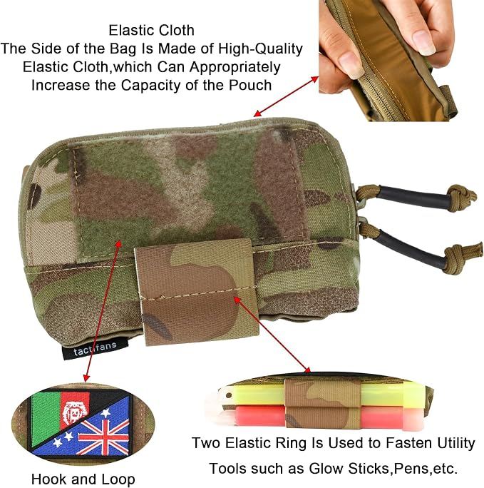 Tactical Molle Admin Pouch Chest Rig Small Molle Chest Pouch Utility MOLLE/Belt - Image 4
