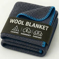 Wool Camping Blanket – 70% Wool Heavy-Duty Military Style Throw, Warm & Washable by JmrUsaInc