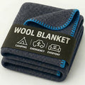 Wool Camping Blanket – 70% Wool Heavy-Duty Military Style Throw, Warm & Washable by JmrUsaInc