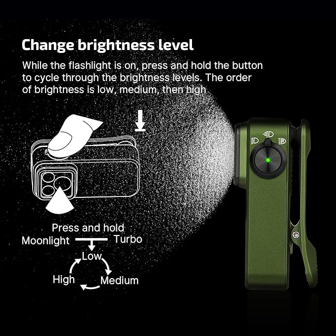 OLIGHT Oclip Pro EDC Flashlight Clip-on Light, Rechargeable 500 Lumens - Image 4