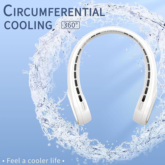FrSara Neck Fan, Portable Personal Fan Strong Wind, Air Volume, 360° Cooling - Image 5