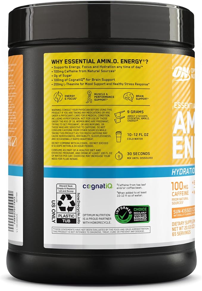 Optimum Nutrition Amino Energy Powder Plus Focus, - Image 11