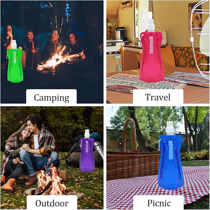 10pcs Collapsible Reusable Water Bottle - Image 5