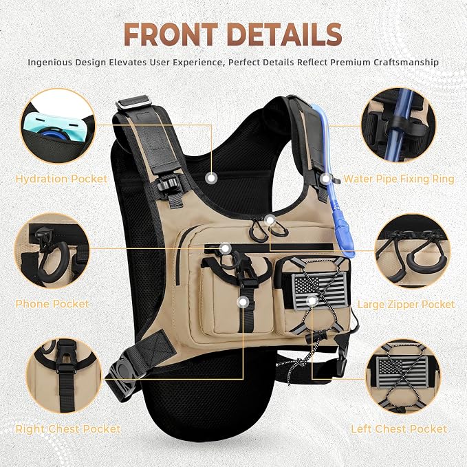 Criuage USA Original Patent Running Hydration Vest Backpack, Lightweight Chest - Image 3