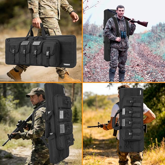 TORIBIO Double Rifle Case Soft Bag 32" 34" 36" 42" 46" 48'' 51“ 55” Gun Case - Image 8