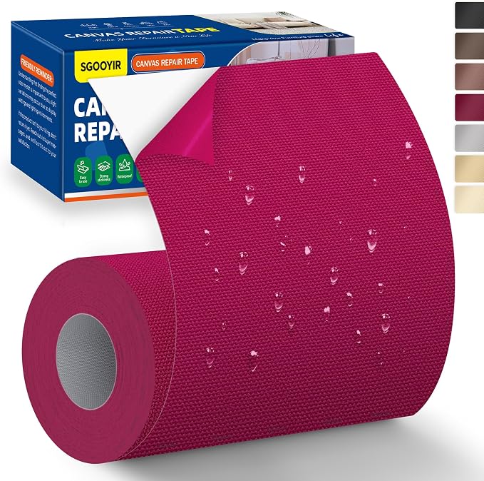 Self-Adhesive Canvas Repair Tape, Fabric Patch Repairs Kit by Sgooyir
