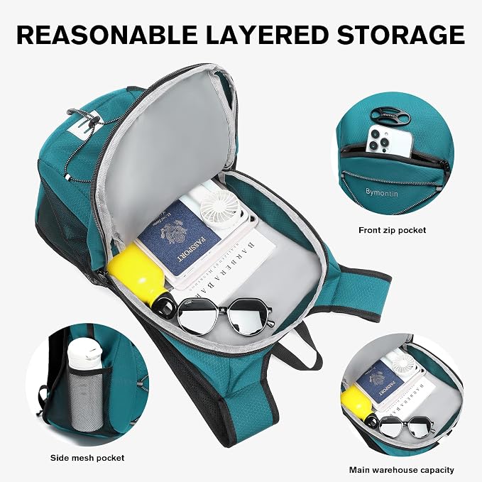 Ultra-Light Soft Daypack 15L/20L, Cushioned Breathable Back Panel Backpack - Image 2