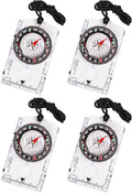 4 Pcs Outdoor Compass with Adjustable Declination, Scale. Multifunctional by Unknown