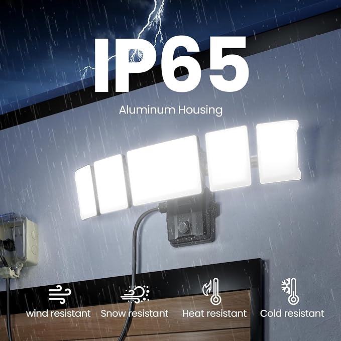 Olafus 120W Plug in Flood Lights Dusk to Dawn LED Outdoor Light - Image 7