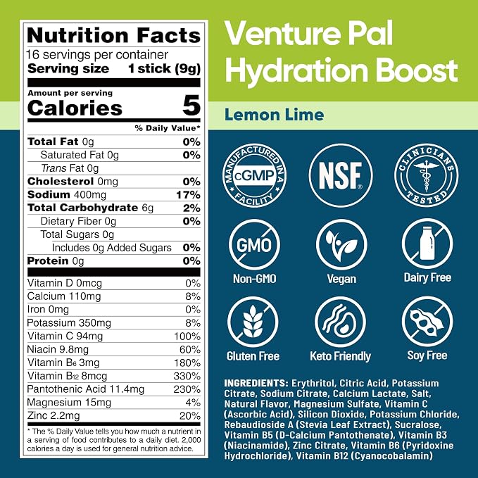 Venture Pal Sugar Free Electrolyte Powder Packets - Image 2