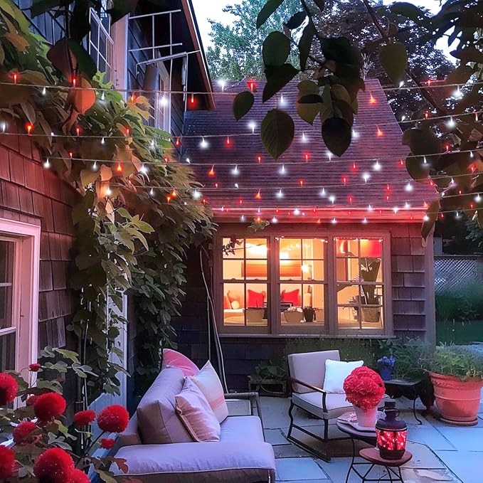 JMEXSUSS 132ft Red and White Christmas Lights Outdoor - Image 7