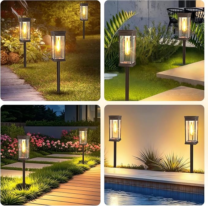 8 Pack Solar Pathway Lights Outdoor, IP65 Waterproof - Image 7