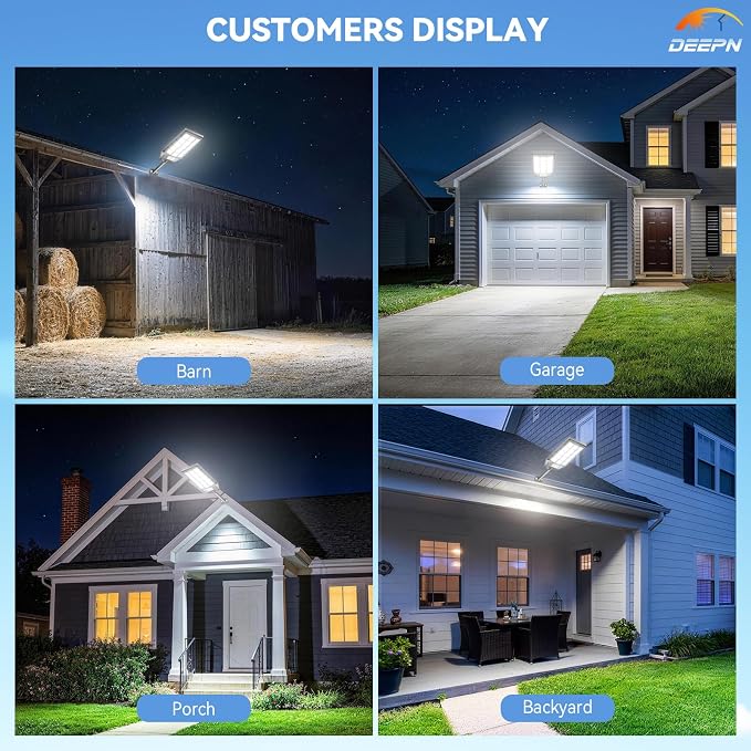 Deepn Solar Lights Outdoor Waterproof, Solar Street Lights Outdoor, 6500K LED - Image 8