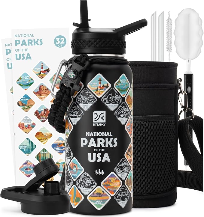 DYSANKY National Parks Water Bottle – 32 oz Insulated Stainless Steel Bottle by DYSANKY