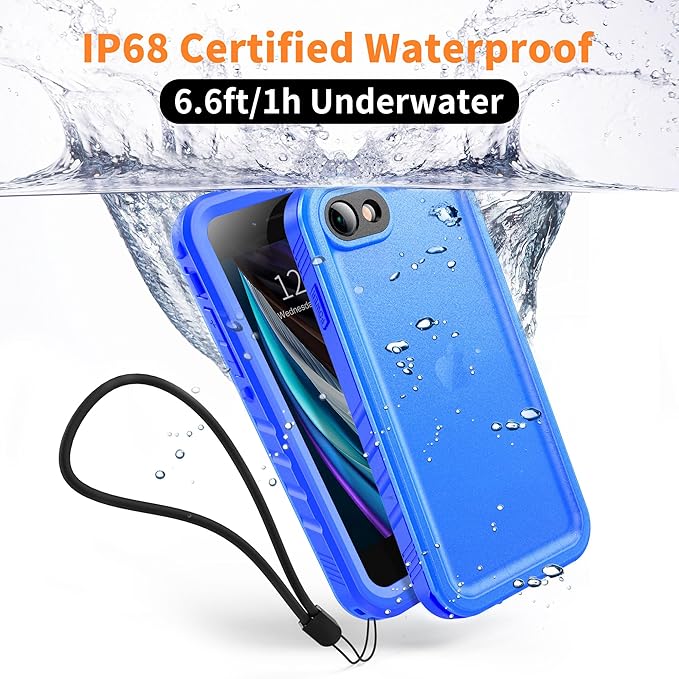 Cozycase Waterproof Case for iPhone SE 3rd 2022/iPhone SE 2nd 2020/iPhone 7/8 - Image 3