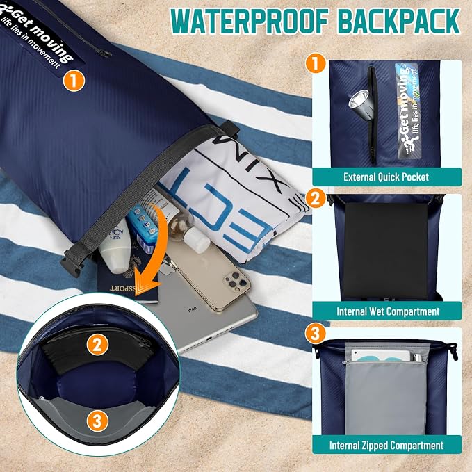BKNOOU Dry Bag Waterproof Backpack - Image 6