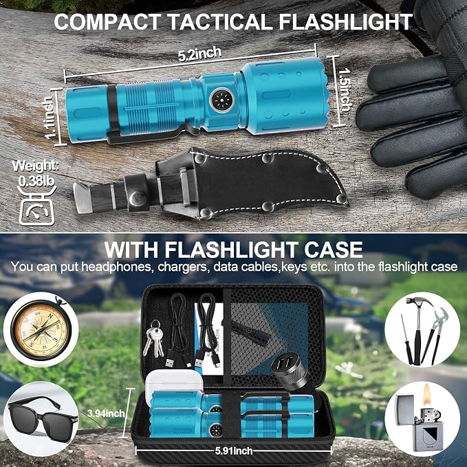 Banral Flashlights High Lumens Rechargeable, Super Bright Long Range Small - Image 2