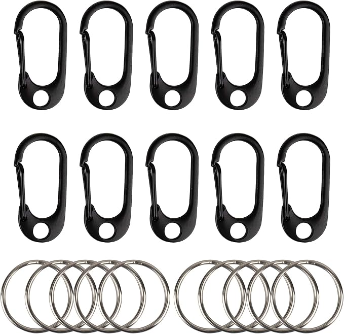 SWATOM Small Mini Carabiner Clip Tiny Spring Snap Hook Keychains Micro by SWATOM