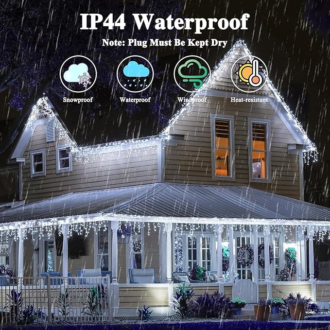 66 FT 200 LED Christmas String Lights Outdoor/Indoor, Extendable Twinkle Fairy - Image 5