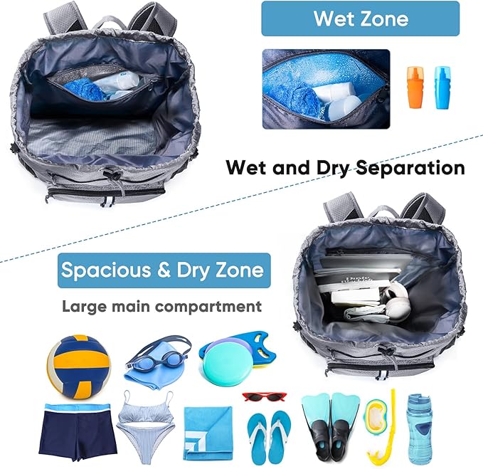 Large Beach Backpack Waterproof Sandproof - Image 2