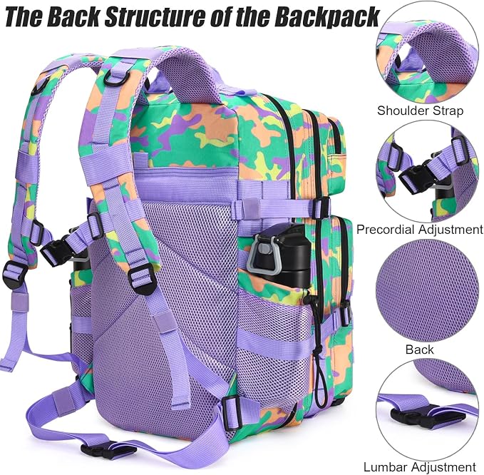 45L Tactical Backpack for Men Women, Military Assault Pack - Image 6
