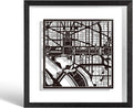 O3 Design Studio Washington D.C. Cut Map Framed, 9x9 inches, Paper Cutting Art by O3DESIGNSTUDIO