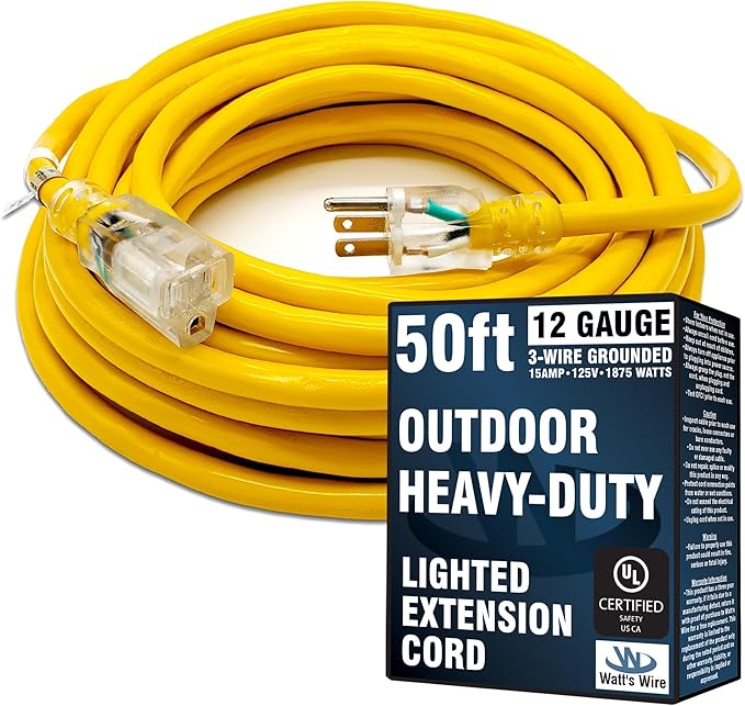 50 ft Outdoor Extension Cord Waterproof by WattsWire