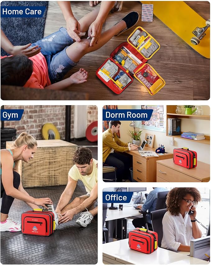 500 PCS First Aid Kit for Travel Camping Car Home Businesses, Well-Organized - Image 3