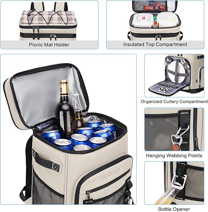 Hulongo Large Waterproof Insulated Cooler Backpack - Image 4