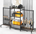 SOYEEZE Fishing Rod Holder for 28 Rods, Ground Stand Fishing Pole Holders for by SOYEEZE